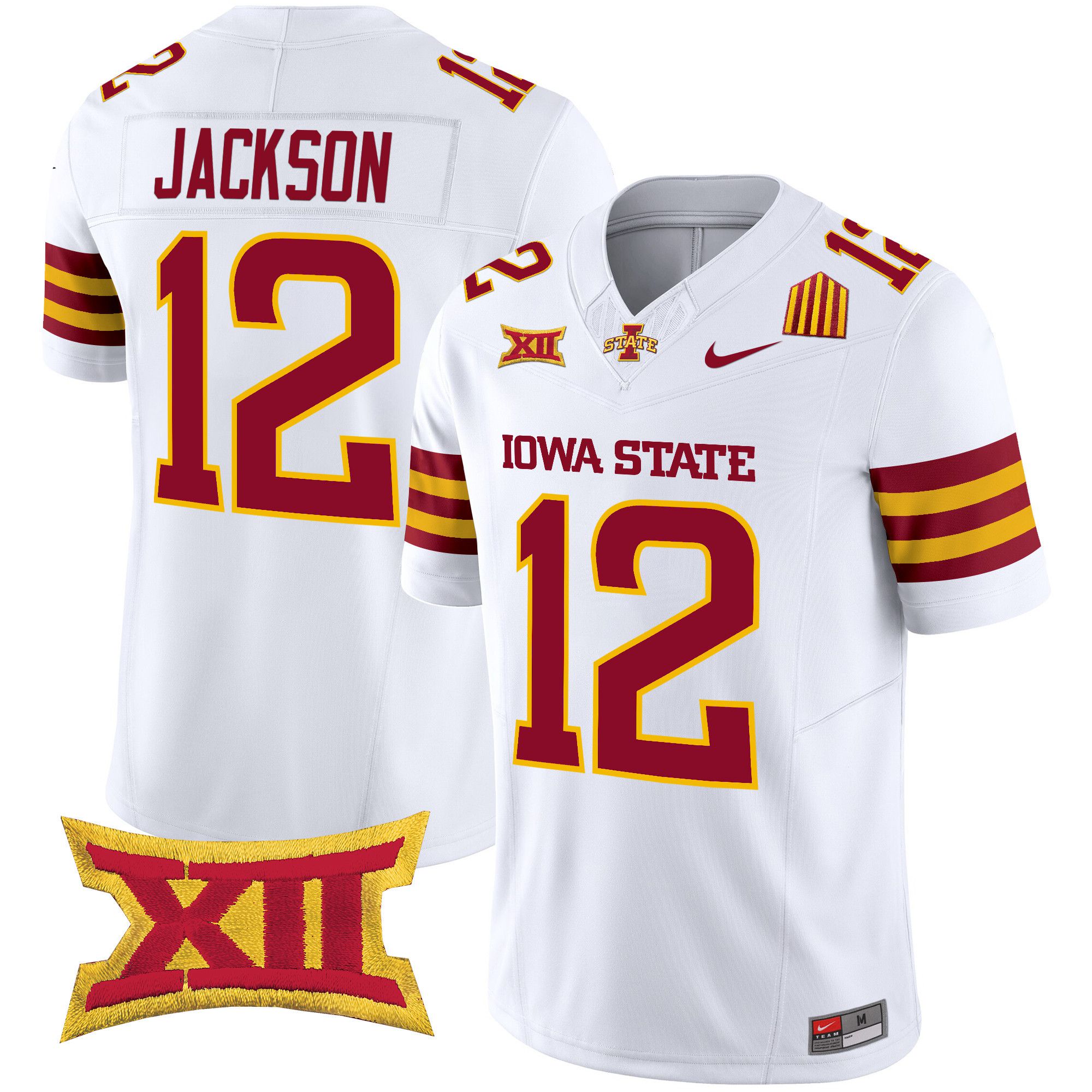 Men Iowa State Cyclones #12 Jackson White Nike 2024 Vapor Limited NCAA Jersey